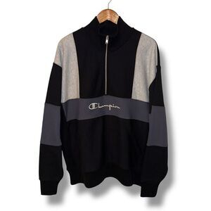 Champion Reverse Weave 1/4 Zip Embroidered Sweatshirt Sz XL